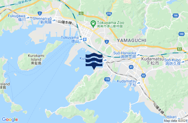 Mapa de mareas Tokuyama Wan, Japan