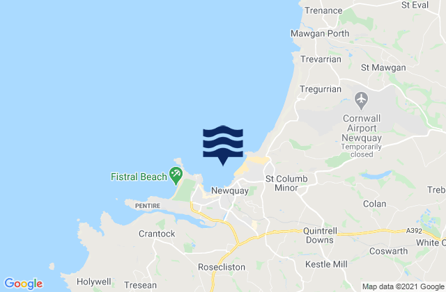 Mapa de mareas Tolcarne Beach, United Kingdom