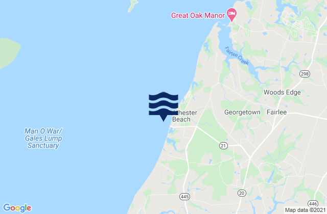 Mapa de mareas Tolchester Beach 0.33 n.mi. west of, United States