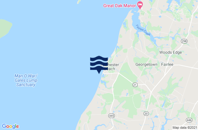 Mapa de mareas Tolchester Beach, United States