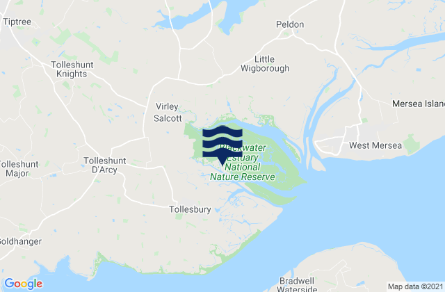 Mapa de mareas Tollesbury, United Kingdom