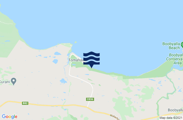 Mapa de mareas Tomahawk Beach, Australia