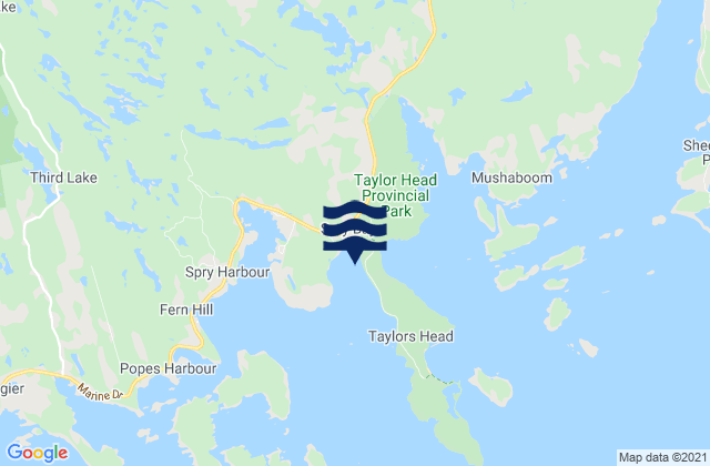 Mapa de mareas Tomlee Bay, Canada