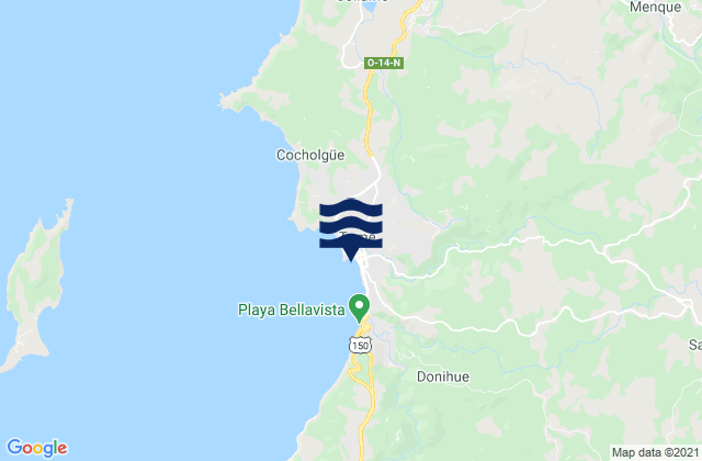 Mapa de mareas Tomé, Chile