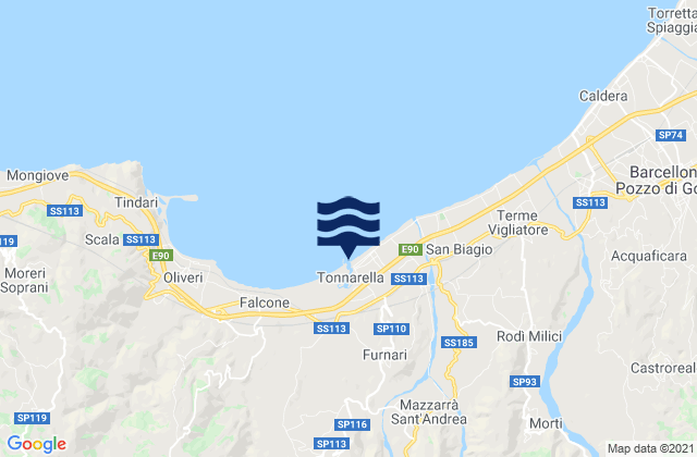 Mapa de mareas Tonnarella, Italy