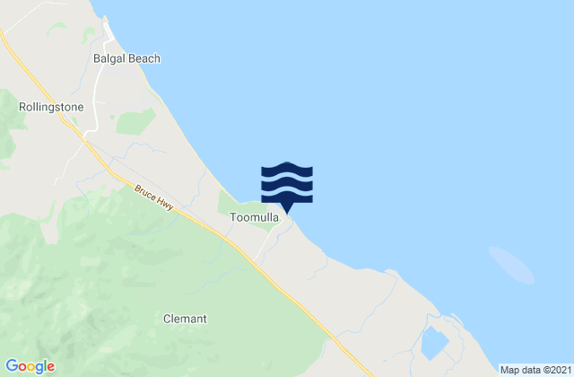 Mapa de mareas Toomulla Beach, Australia