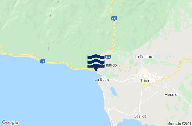 Mapa de mareas Topes de Collantes, Cuba