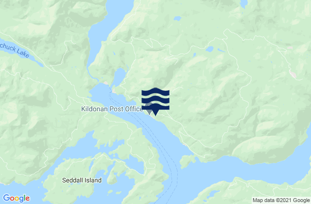 Mapa de mareas Toquart Bay, Canada