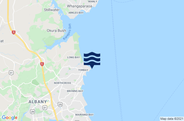 Mapa de mareas Torbay, New Zealand