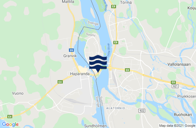 Mapa de mareas Tornio, Finland