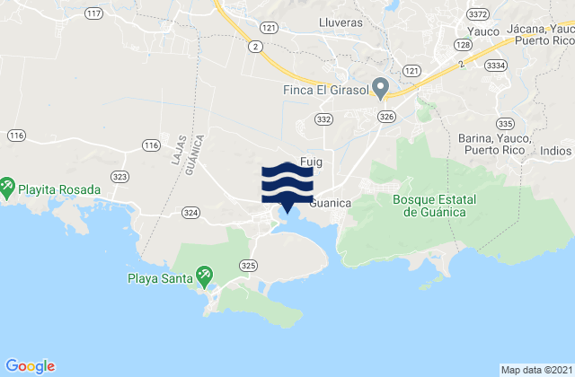 Mapa de mareas Torre Barrio, Puerto Rico