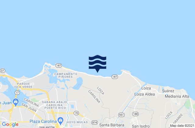 Mapa de mareas Torrecilla Baja Barrio, Puerto Rico