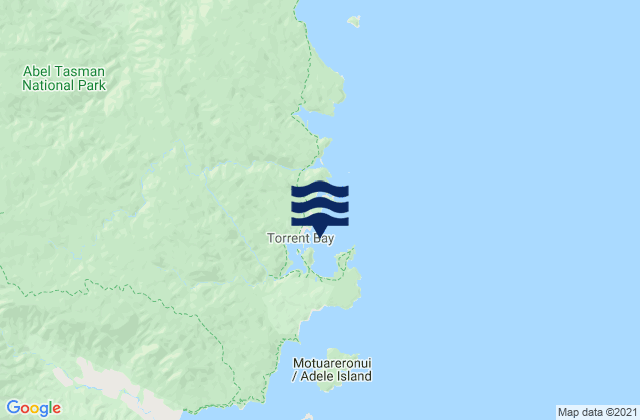 Mapa de mareas Torrent Bay Abel Tasman, New Zealand