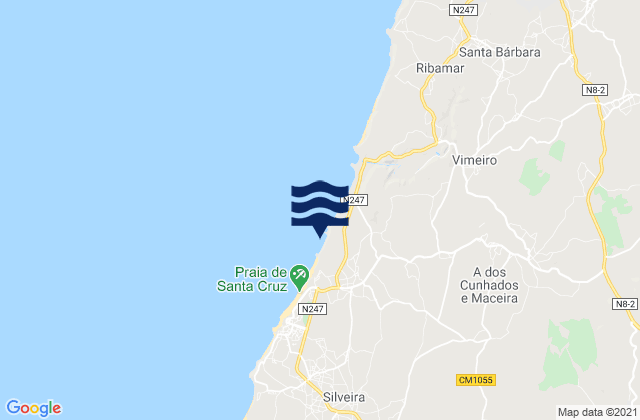 Mapa de mareas Torres Vedras, Portugal