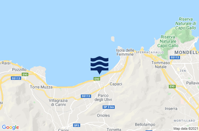 Mapa de mareas Torretta, Italy