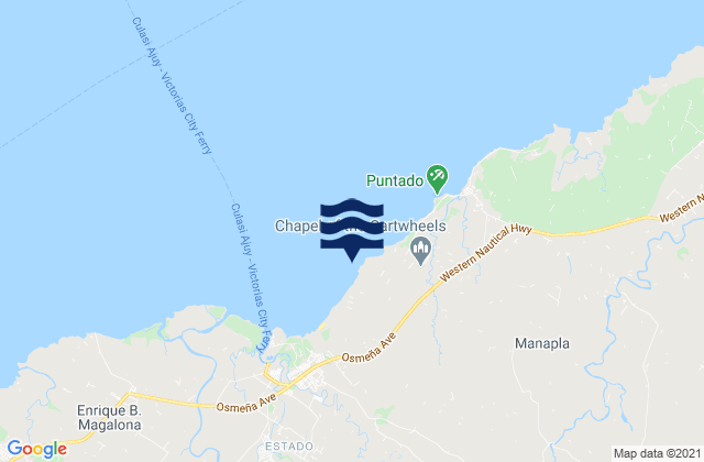 Mapa de mareas Tortosa, Philippines