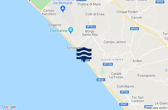Mapa de mareas Torvaianica Alta, Italy