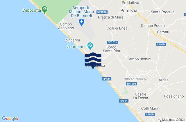 Mapa de mareas Torvaianica, Italy