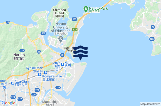 Mapa de mareas Tosadomari, Japan