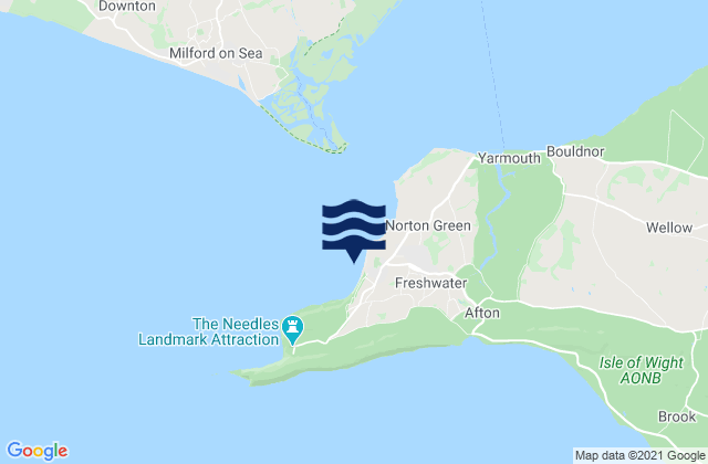 Mapa de mareas Totland Bay Beach, United Kingdom