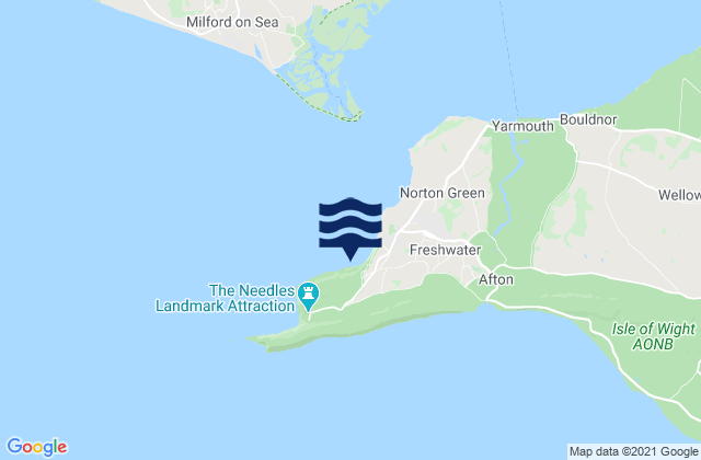 Mapa de mareas Totland Bay, United Kingdom
