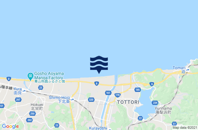 Mapa de mareas Tottori, Japan