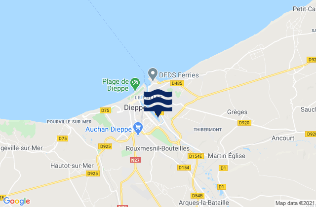 Mapa de mareas Tourville-sur-Arques, France