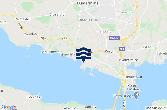 Mapa de mareas Townhill, United Kingdom