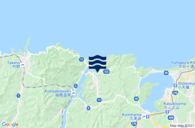 Mapa de mareas Toyooka-shi, Japan