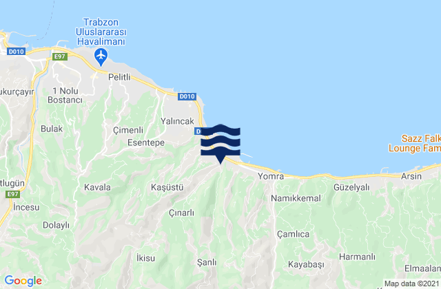 Mapa de mareas Trabzon, Turkey