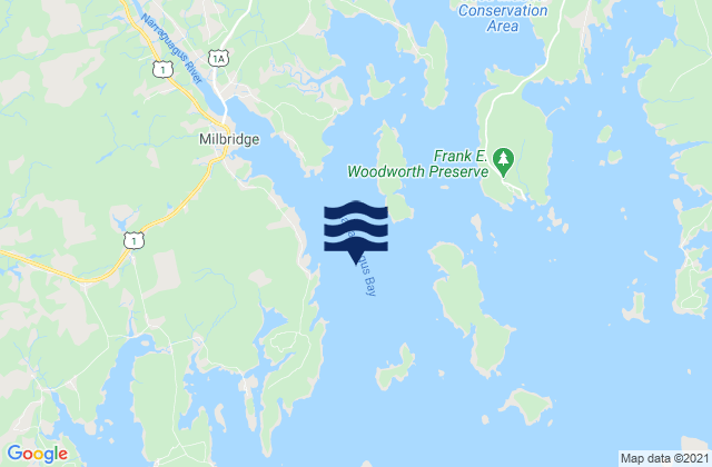 Mapa de mareas Trafton Island, Narraguagus Bay, United States