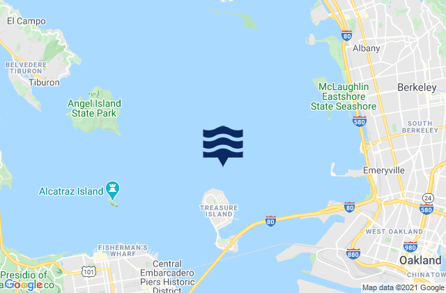 Mapa de mareas Treasure Island 0.5 mile north of, United States