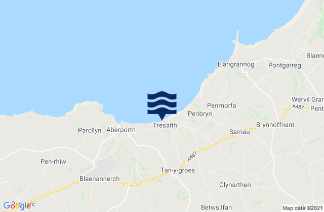 Mapa de mareas Tresaith Beach, United Kingdom
