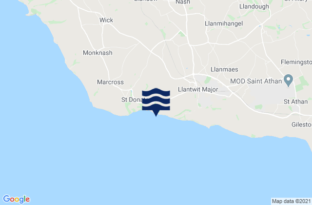 Mapa de mareas Tresilian Bay Beach, United Kingdom