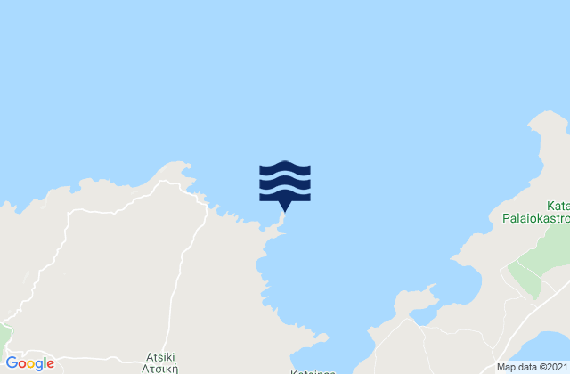 Mapa de mareas Trigiés, Greece