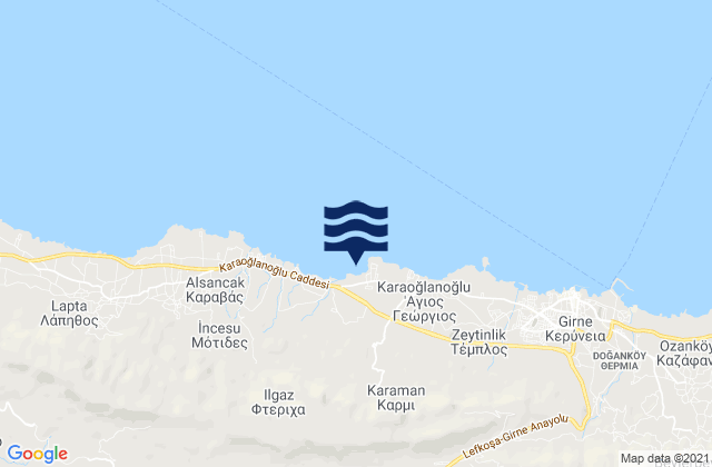 Mapa de mareas Trimíthi, Cyprus