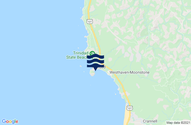 Mapa de mareas Trinidad Harbor, United States