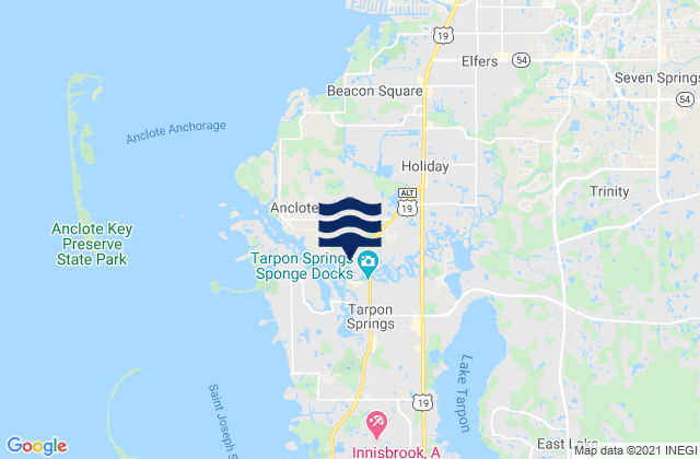 Mapa de mareas Trinity, United States