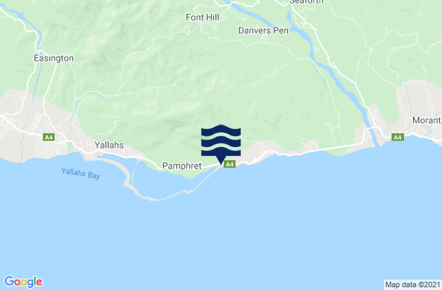 Mapa de mareas Trinity Ville, Jamaica