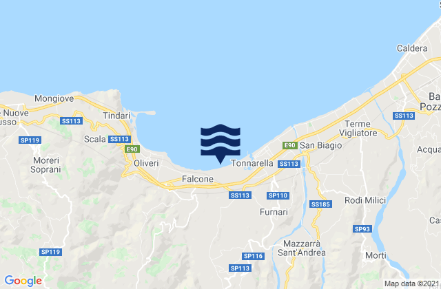 Mapa de mareas Tripi, Italy
