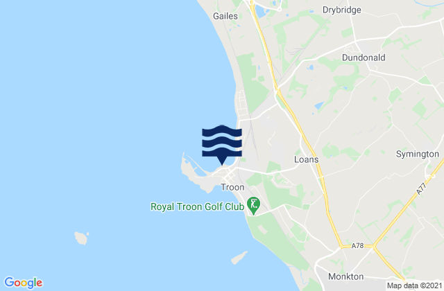 Mapa de mareas Troon, United Kingdom
