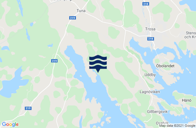 Mapa de mareas Trosa Kommun, Sweden