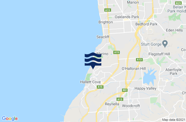 Mapa de mareas Trott Park, Australia