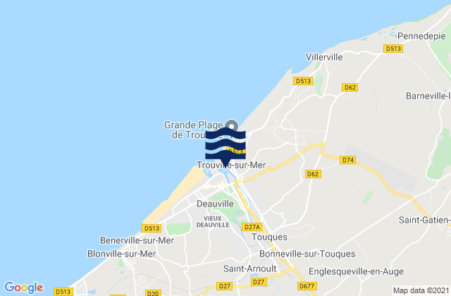 Mapa de mareas Trouville-sur-Mer, France