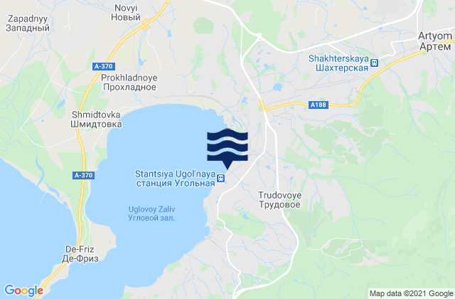Mapa de mareas Trudovoye, Russia