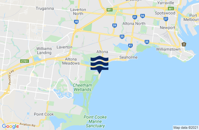 Mapa de mareas Truganina, Australia