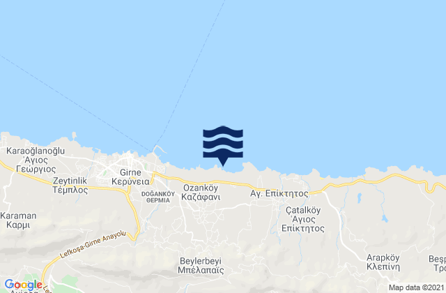 Mapa de mareas Tráchonas, Cyprus