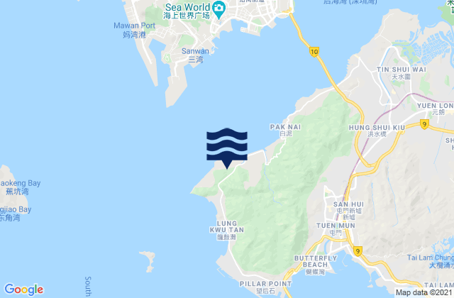 Mapa de mareas Tsang Tsui, Hong Kong