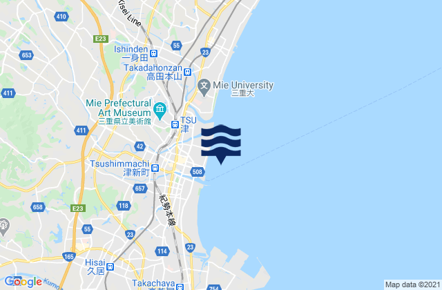 Mapa de mareas Tsu Ko Iseno Umi, Japan