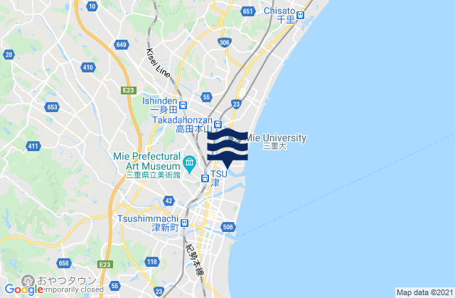 Mapa de mareas Tsu, Japan